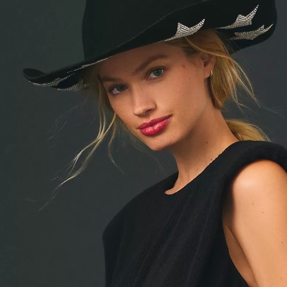 Anthropologie X Wyeth Star-Embellished Hat Black
